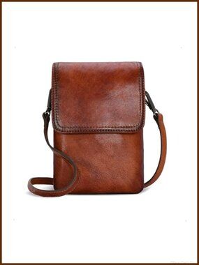 Genuine Leather RFID Blocking Small Crossbody Bag Purse Travel Wallet